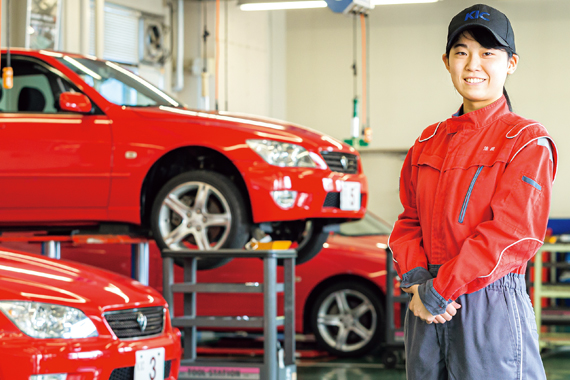 二級自動車工学科 池田 星音さん 熊本ダイハツ株式会社　阿蘇中央高等学校出身（熊本県）